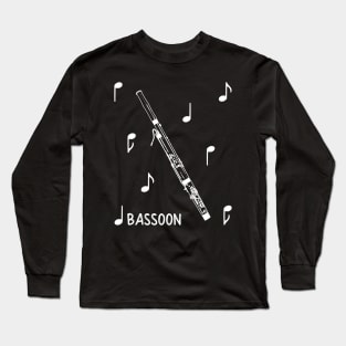 Musical Notes Bassoon Long Sleeve T-Shirt